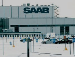 The SAAB factory, yesterday