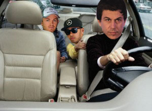 Wolff driving back from Spa, yesterday