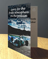 One of the new Mercedes F1 cards, yesterday