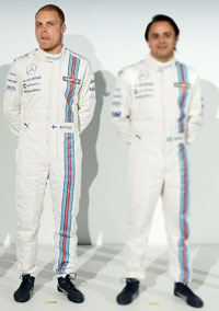 The Williams drivers, yesterday