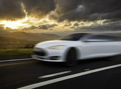 An Tesla Model S, yesterday