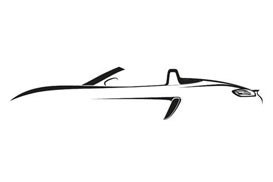 An drawing of the new Boxster, yesterday