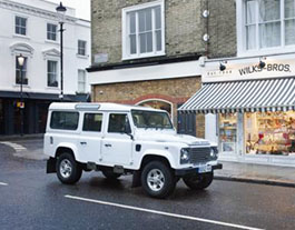 An Defender tackles some tough terrain, yesterday